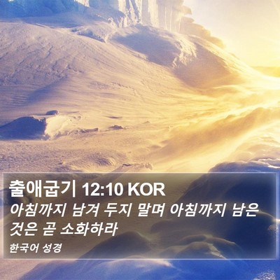 출애굽기 12:10 KOR Bible Verse Image