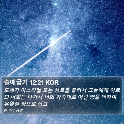 출애굽기 12:21 KOR Bible Verse Image