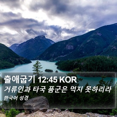 출애굽기 12:45 KOR Bible Verse Image