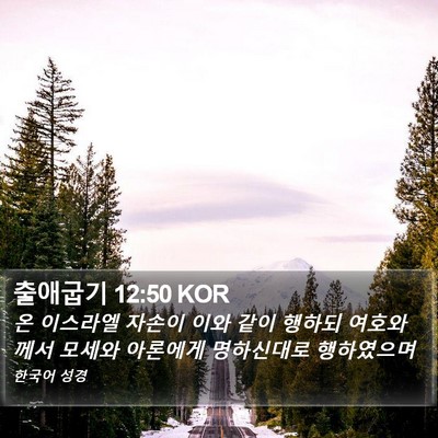 출애굽기 12:50 KOR Bible Verse Image