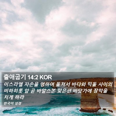 출애굽기 14:2 KOR Bible Verse Image