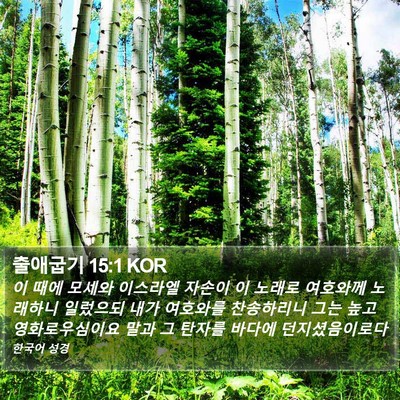 출애굽기 15:1 KOR Bible Verse Image