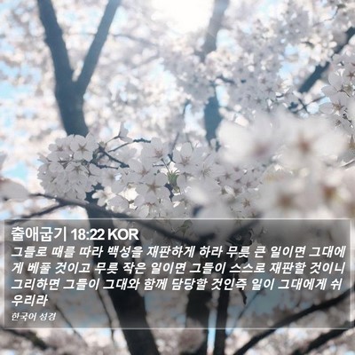 출애굽기 18:22 KOR Bible Verse Image