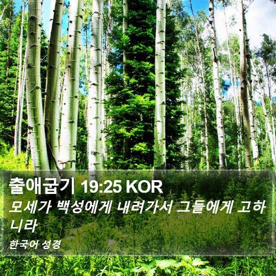 출애굽기 19:25 KOR Bible Verse Image