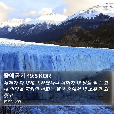 출애굽기 19:5 KOR Bible Verse Image