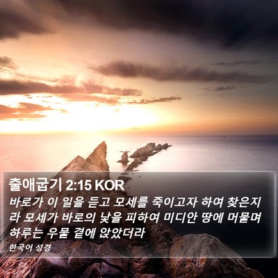 출애굽기 2:15 KOR Bible Verse Image