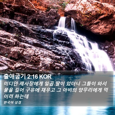 출애굽기 2:16 KOR Bible Verse Image