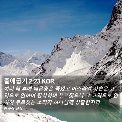 출애굽기 2:23 KOR Bible Verse Image