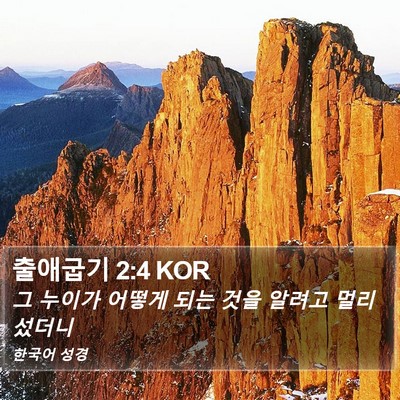 출애굽기 2:4 KOR Bible Verse Image