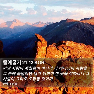 출애굽기 21:13 KOR Bible Verse Image