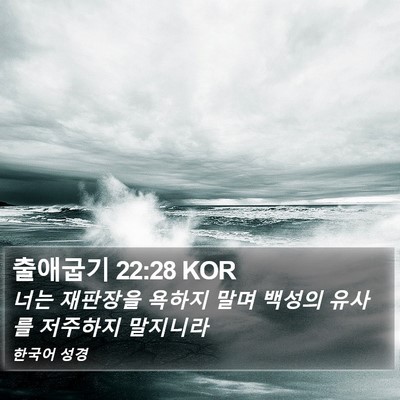 출애굽기 22:28 KOR Bible Verse Image