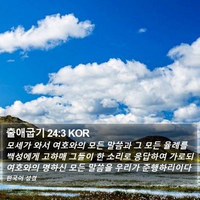 출애굽기 24:3 KOR Bible Verse Image