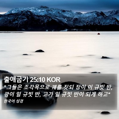 출애굽기 25:10 KOR Bible Verse Image