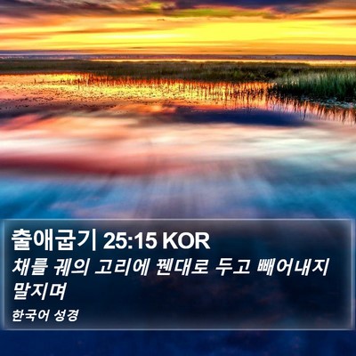 출애굽기 25:15 KOR Bible Verse Image