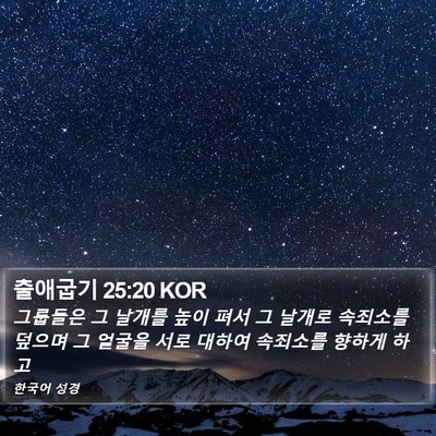 출애굽기 25:20 KOR Bible Verse Image