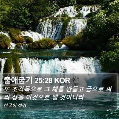 출애굽기 25:28 KOR Bible Verse Image