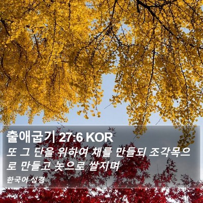 출애굽기 27:6 KOR Bible Verse Image