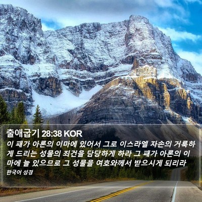 출애굽기 28:38 KOR Bible Verse Image