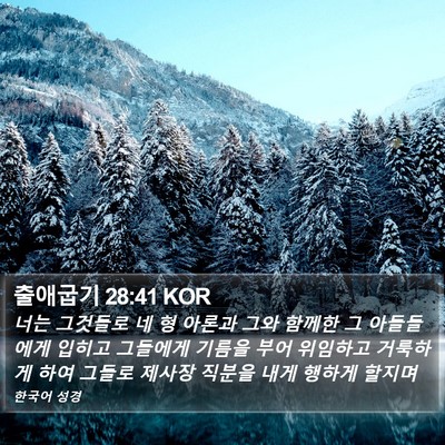 출애굽기 28:41 KOR Bible Verse Image