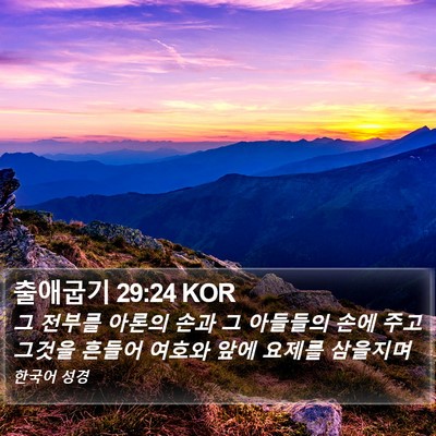 출애굽기 29:24 KOR Bible Verse Image