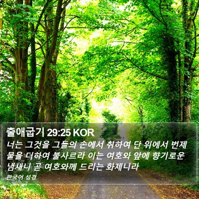출애굽기 29:25 KOR Bible Verse Image