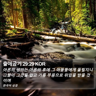 출애굽기 29:29 KOR Bible Verse Image
