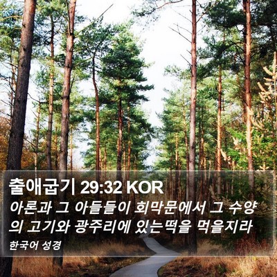 출애굽기 29:32 KOR Bible Verse Image