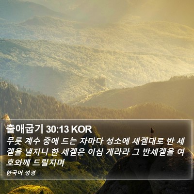 출애굽기 30:13 KOR Bible Verse Image