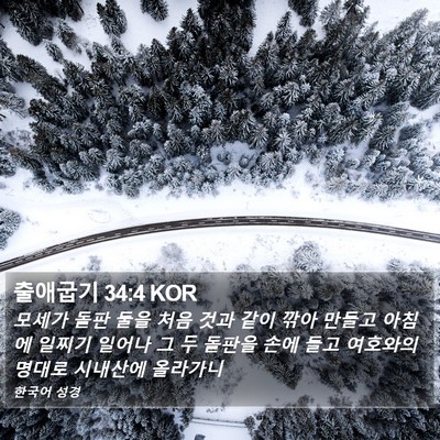 출애굽기 34:4 KOR Bible Verse Image