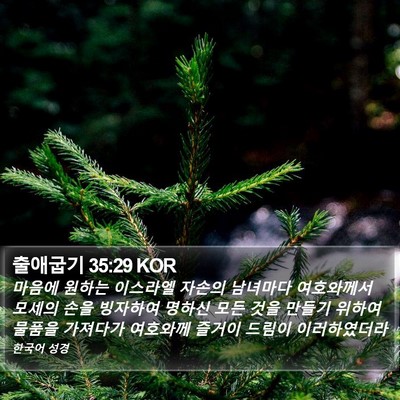 출애굽기 35:29 KOR Bible Verse Image
