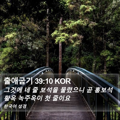 출애굽기 39:10 KOR Bible Verse Image