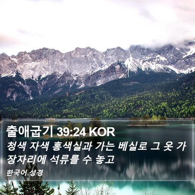 출애굽기 39:24 KOR Bible Verse Image
