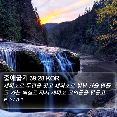 출애굽기 39:28 KOR Bible Verse Image