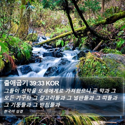 출애굽기 39:33 KOR Bible Verse Image