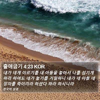 출애굽기 4:23 KOR Bible Verse Image