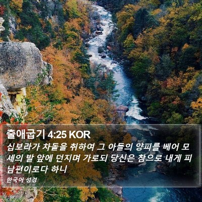 출애굽기 4:25 KOR Bible Verse Image