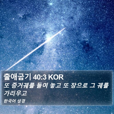 출애굽기 40:3 KOR Bible Verse Image