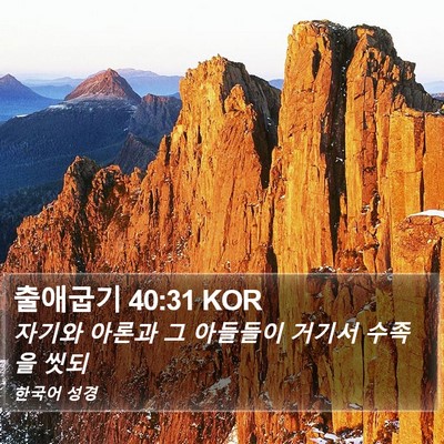 출애굽기 40:31 KOR Bible Verse Image