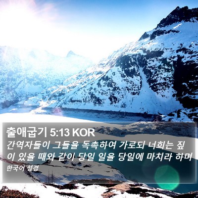 출애굽기 5:13 KOR Bible Verse Image
