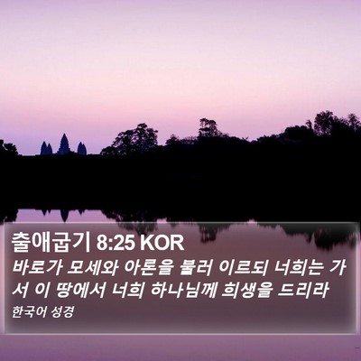출애굽기 8:25 KOR Bible Verse Image