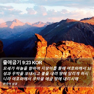출애굽기 9:23 KOR Bible Verse Image