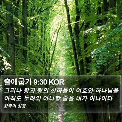 출애굽기 9:30 KOR Bible Verse Image
