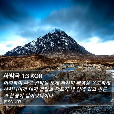 하박국 1:3 KOR Bible Verse Image