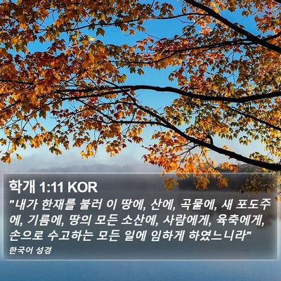 학개 1:11 KOR Bible Verse Image