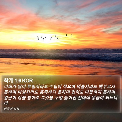 학개 1:6 KOR Bible Verse Image
