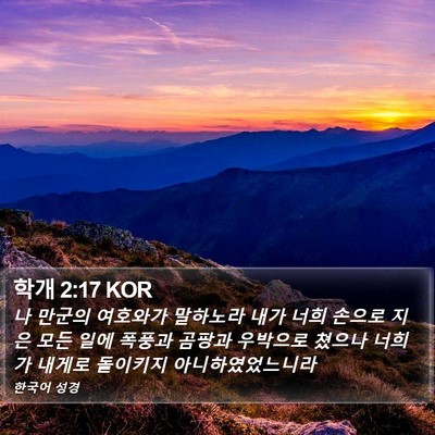 학개 2:17 KOR Bible Verse Image