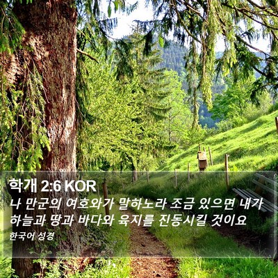 학개 2:6 KOR Bible Verse Image