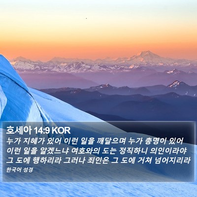호세아 14:9 KOR Bible Verse Image