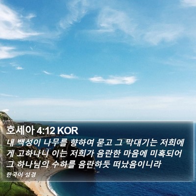 호세아 4:12 KOR Bible Verse Image