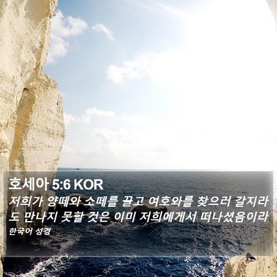 호세아 5:6 KOR Bible Verse Image